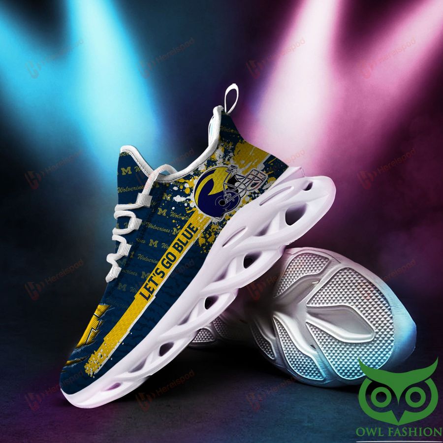 Ideafootwear Michigan Wolverines Max Soul Shoes Sneakers For Men And Women