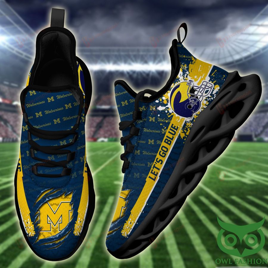 Ideafootwear Michigan Wolverines Max Soul Shoes Sneakers For Men And Women