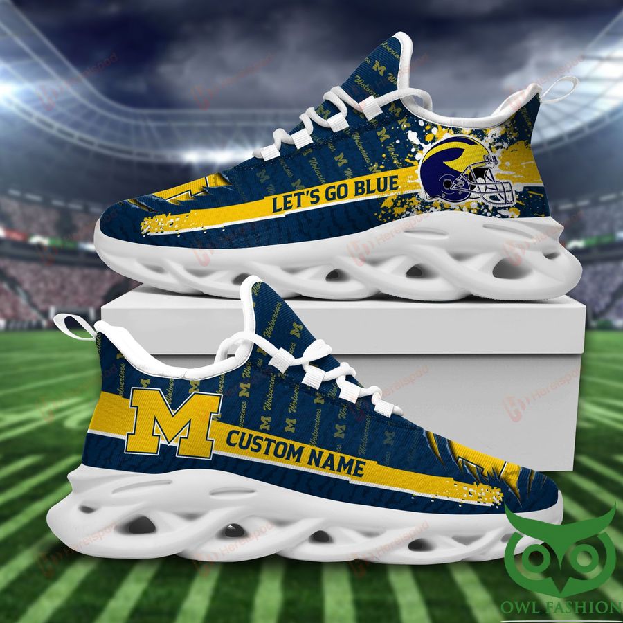 Ideafootwear Michigan Wolverines Max Soul Shoes Sneakers For Men And Women
