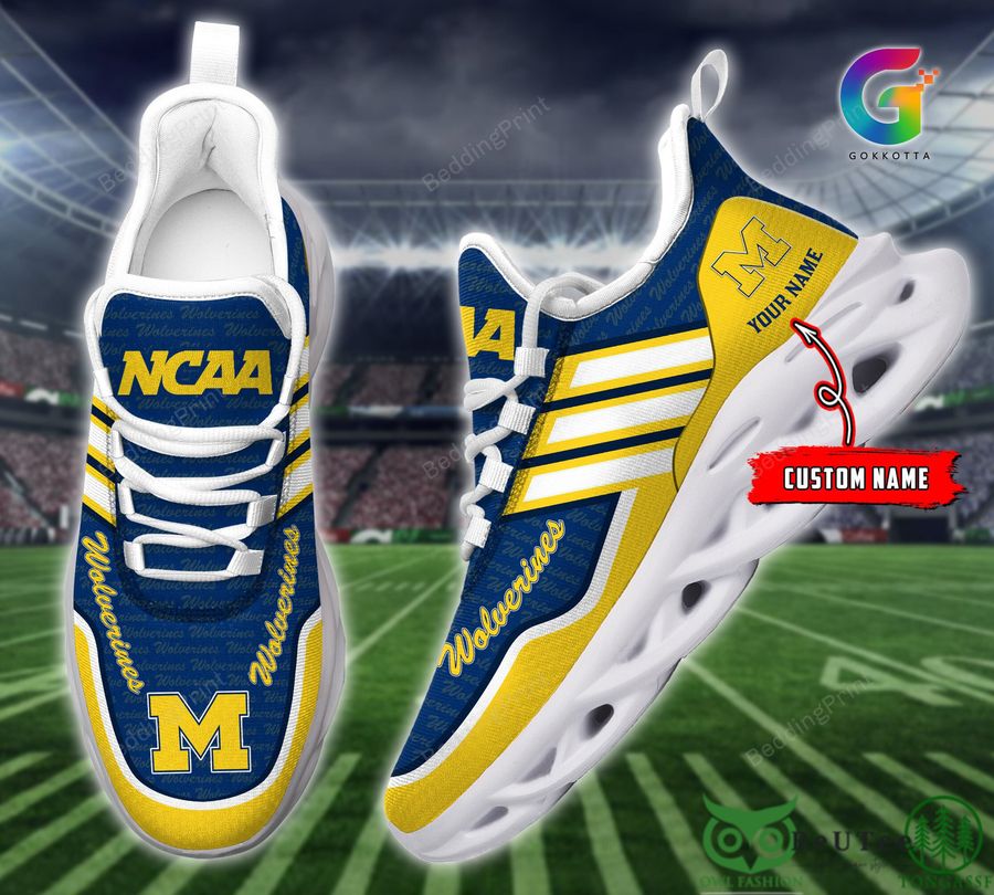 Ideafootwear Michigan Wolverines Max Soul Shoes Sneakers For Men And Women