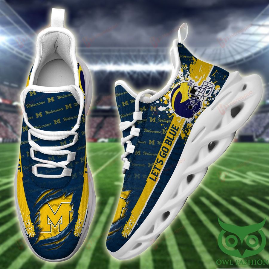Ideafootwear Michigan Wolverines Max Soul Shoes Sneakers For Men And Women