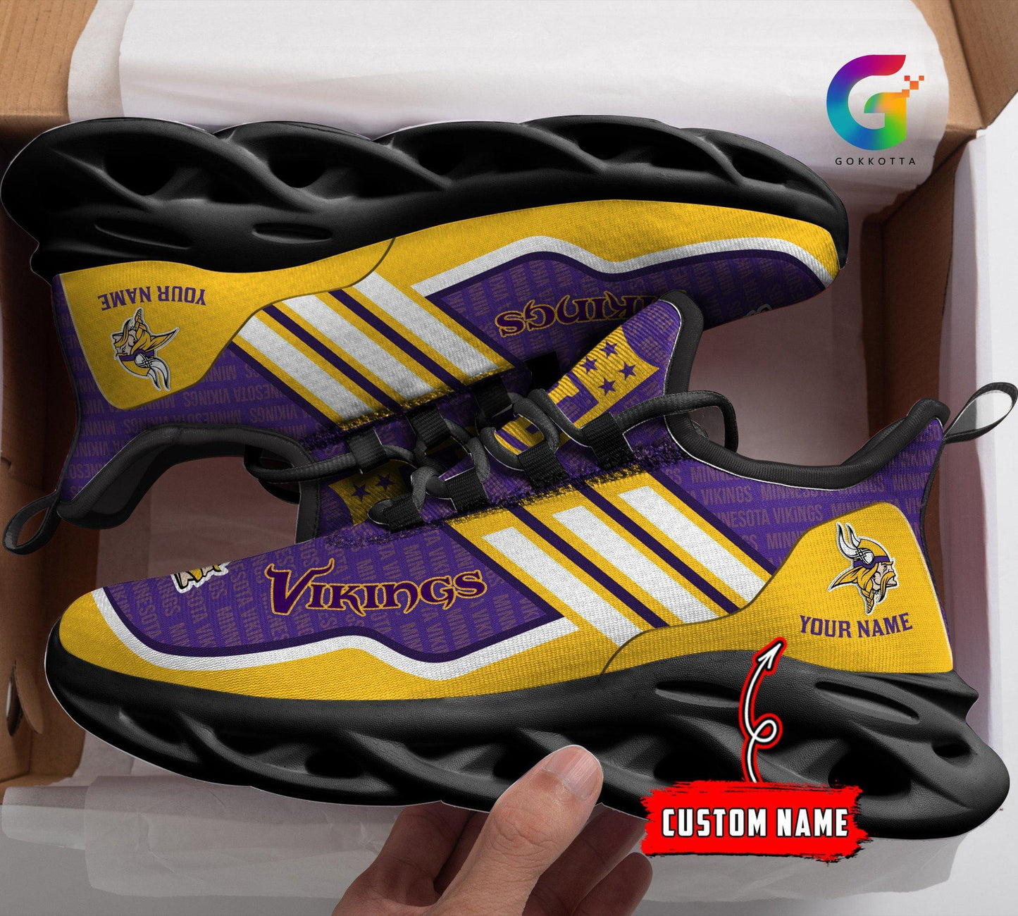 Ideafootwear Minnesota Vikings Max Soul Shoes Sneakers For Men And Women