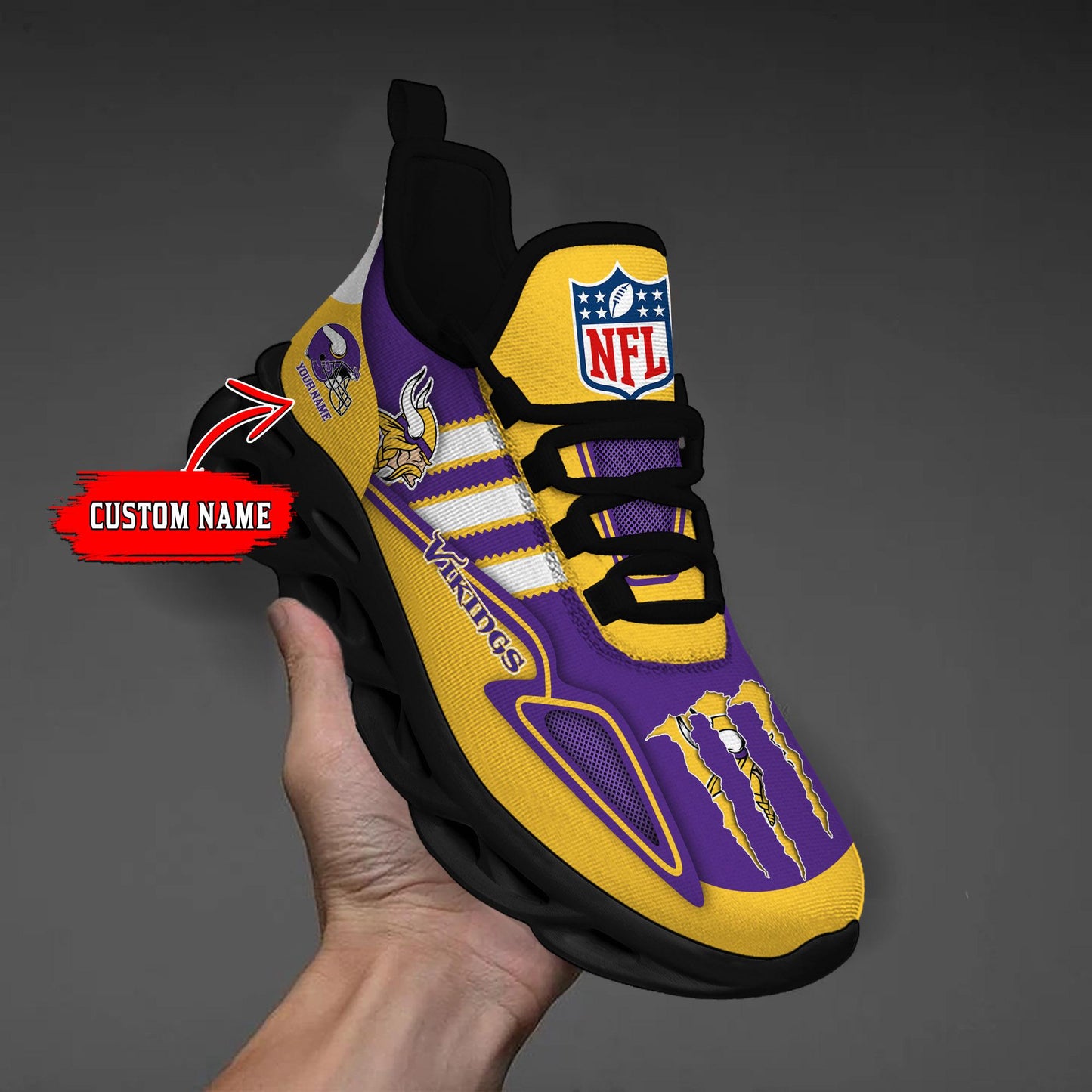 Ideafootwear Minnesota Vikings Max Soul Shoes Sneakers For Men And Women