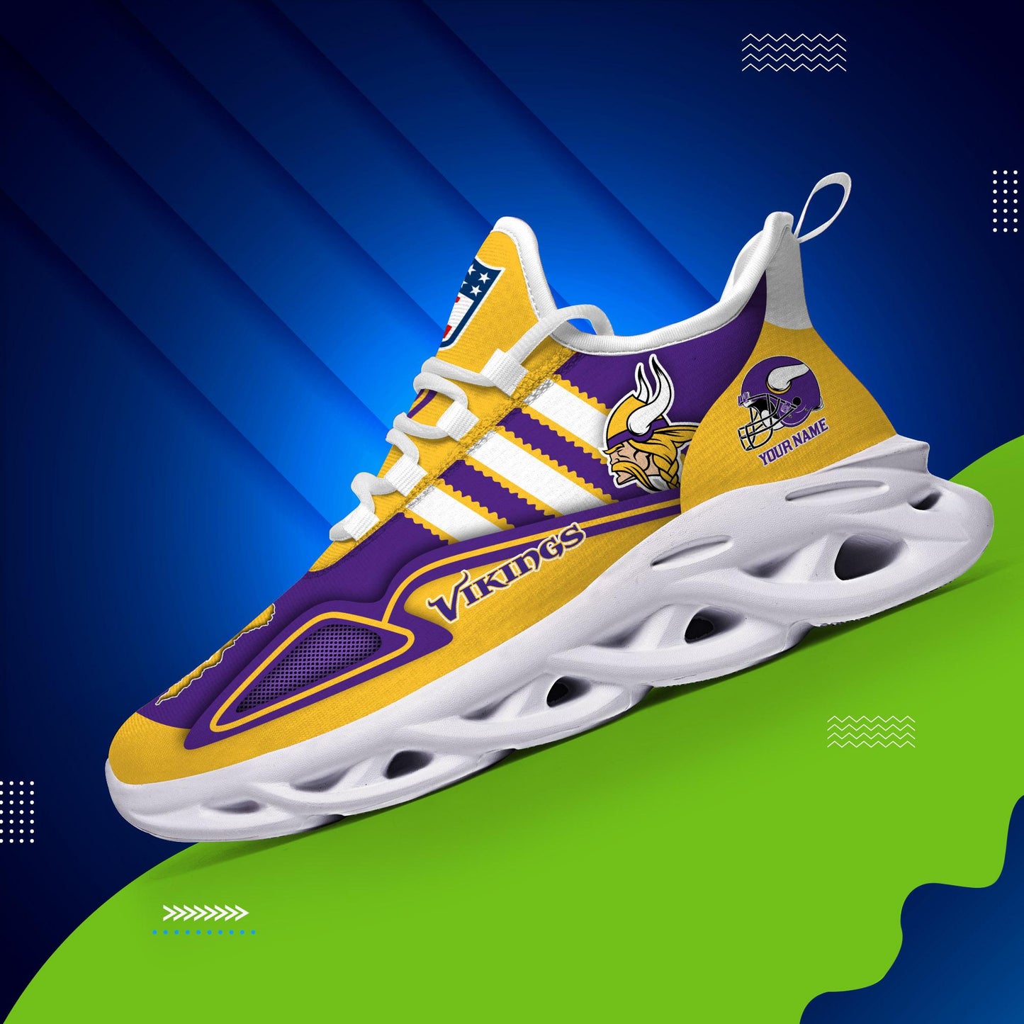 Ideafootwear Minnesota Vikings Max Soul Shoes Sneakers For Men And Women