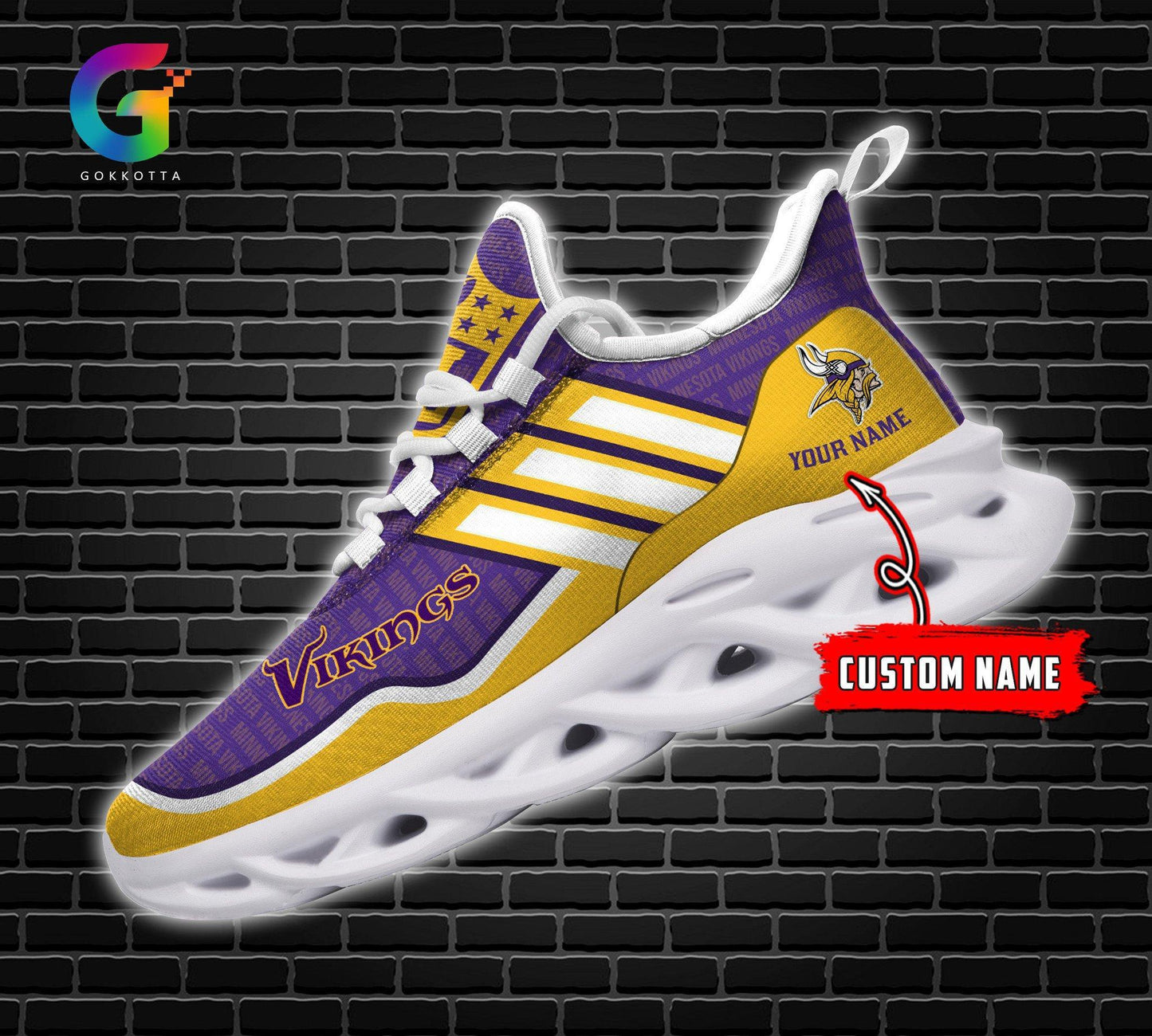 Ideafootwear Minnesota Vikings Max Soul Shoes Sneakers For Men And Women