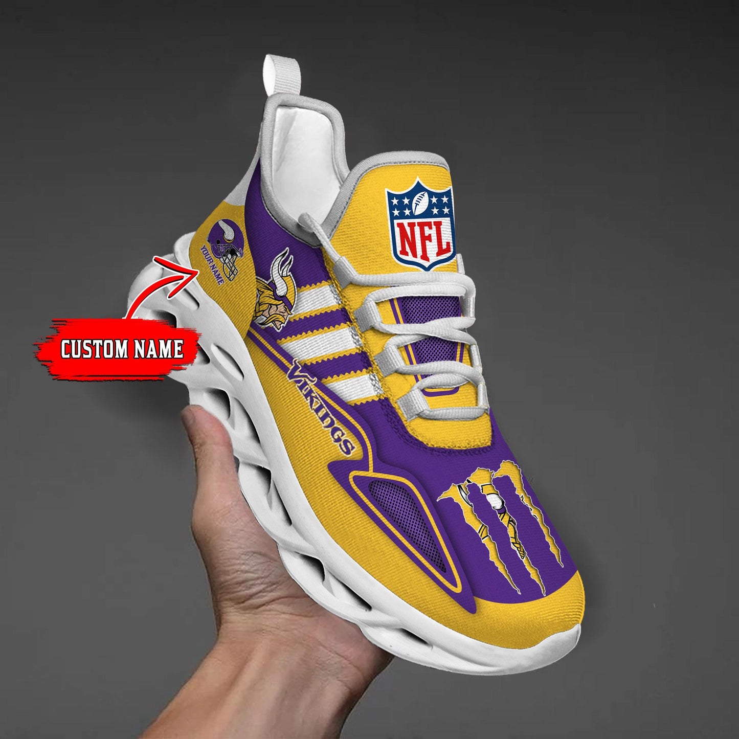 Ideafootwear Minnesota Vikings Max Soul Shoes Sneakers For Men And Women