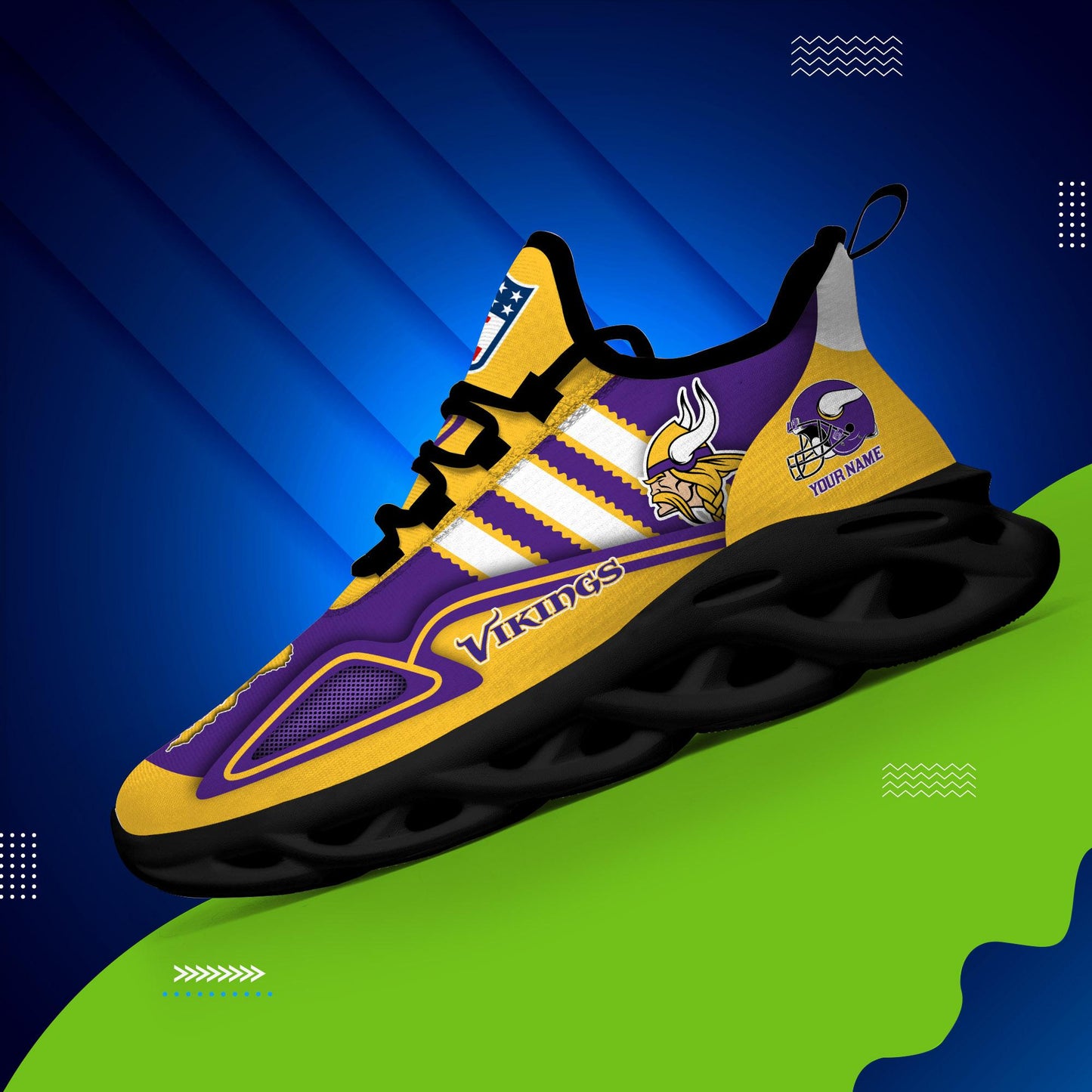 Ideafootwear Minnesota Vikings Max Soul Shoes Sneakers For Men And Women