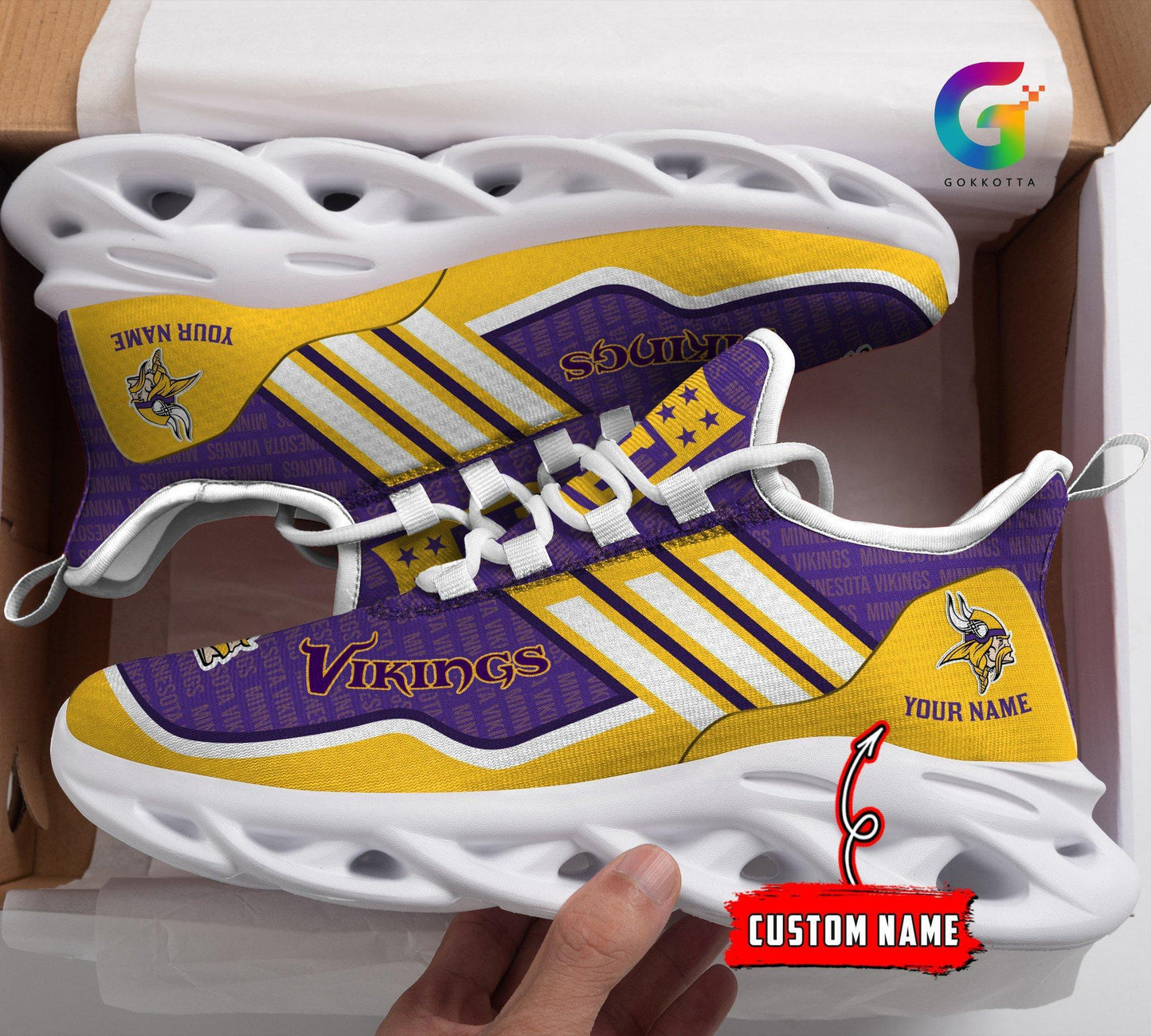 Ideafootwear Minnesota Vikings Max Soul Shoes Sneakers For Men And Women