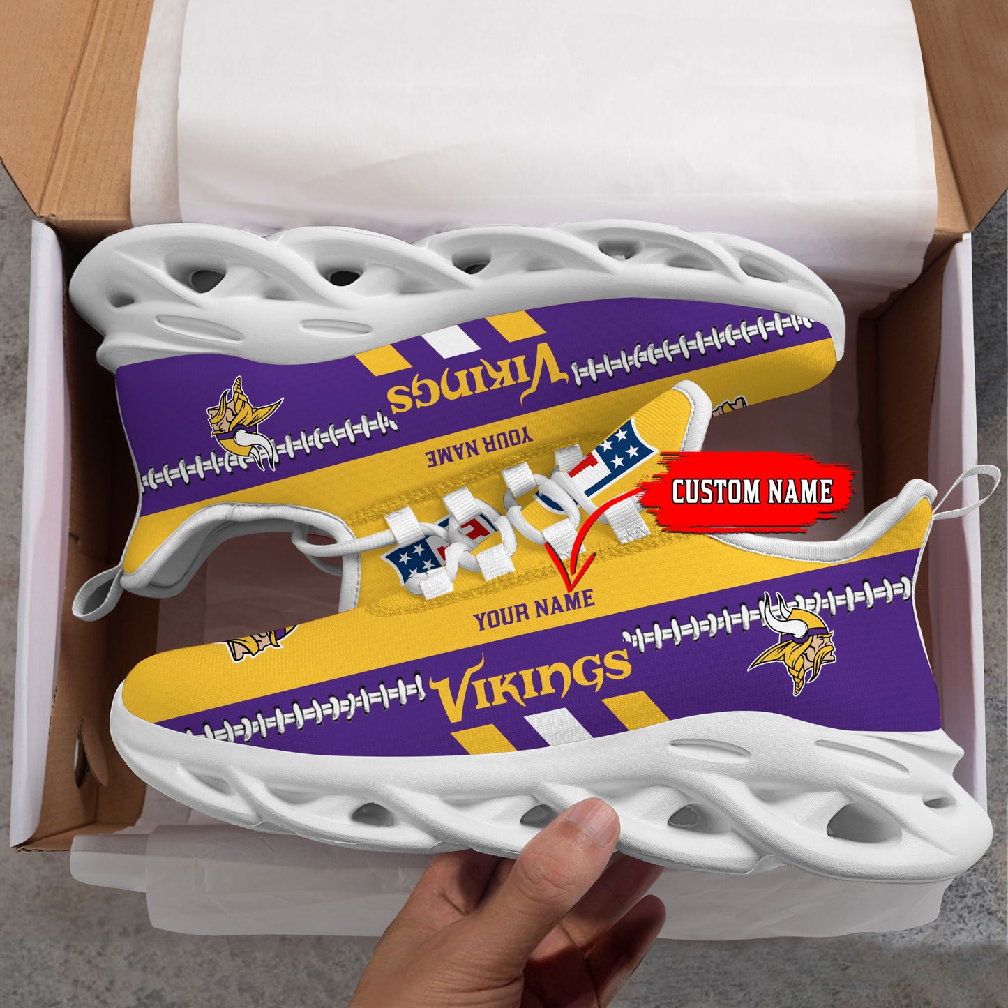 Ideafootwear Minnesota Vikings Max Soul Shoes Sneakers For Men And Women