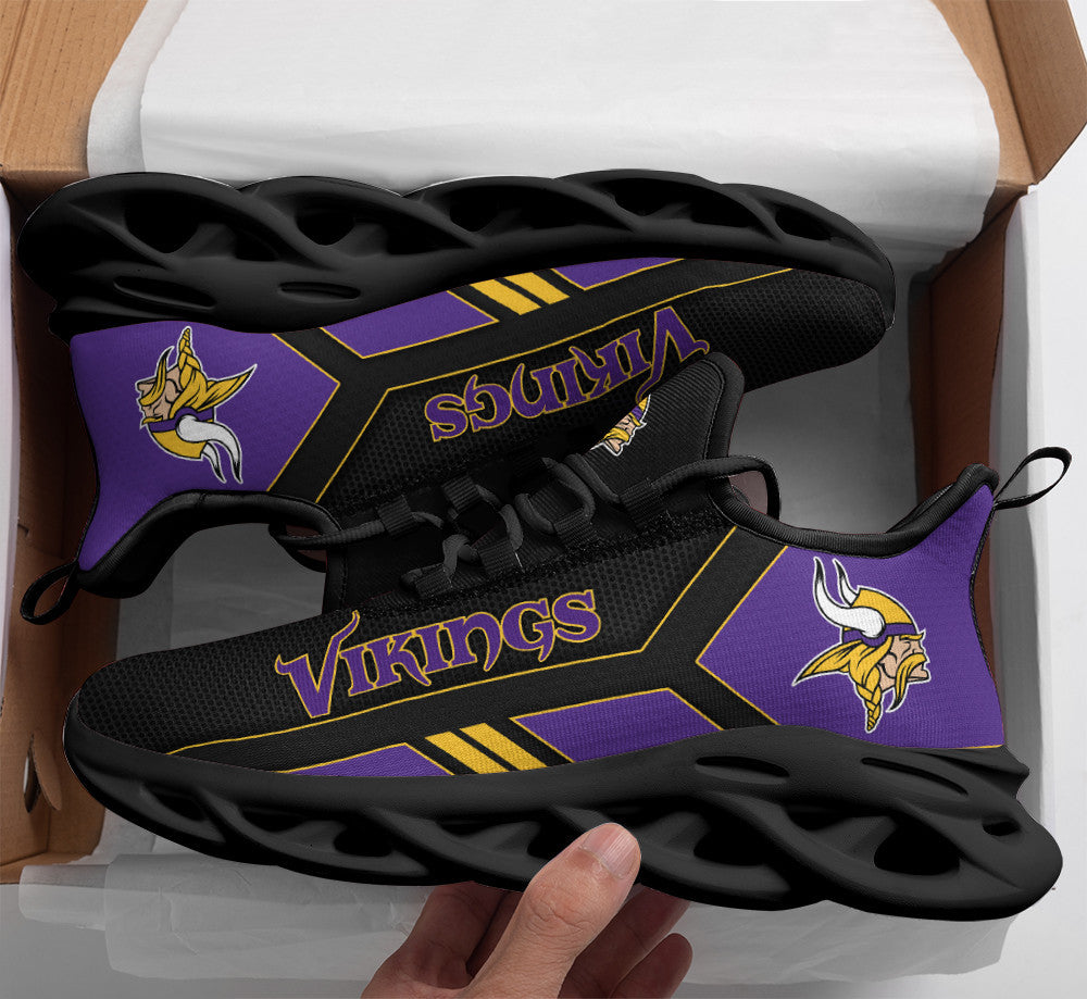 Ideafootwear Minnesota Vikings NFL Max Soul Shoes Sneakers For Men And Women