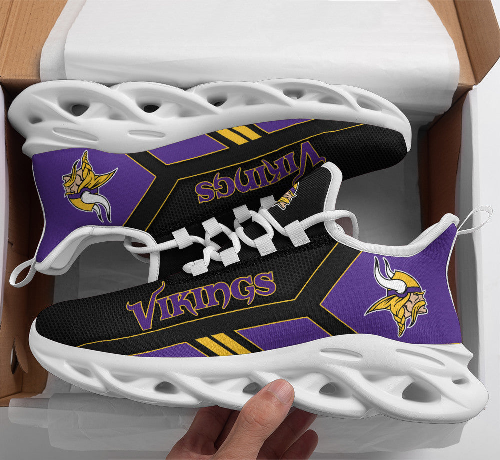 Ideafootwear Minnesota Vikings NFL Max Soul Shoes Sneakers For Men And Women