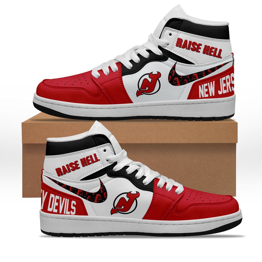 Ideafootwear New Jersey Devils AJ1 High Sneakers Shoes For Men And Women
