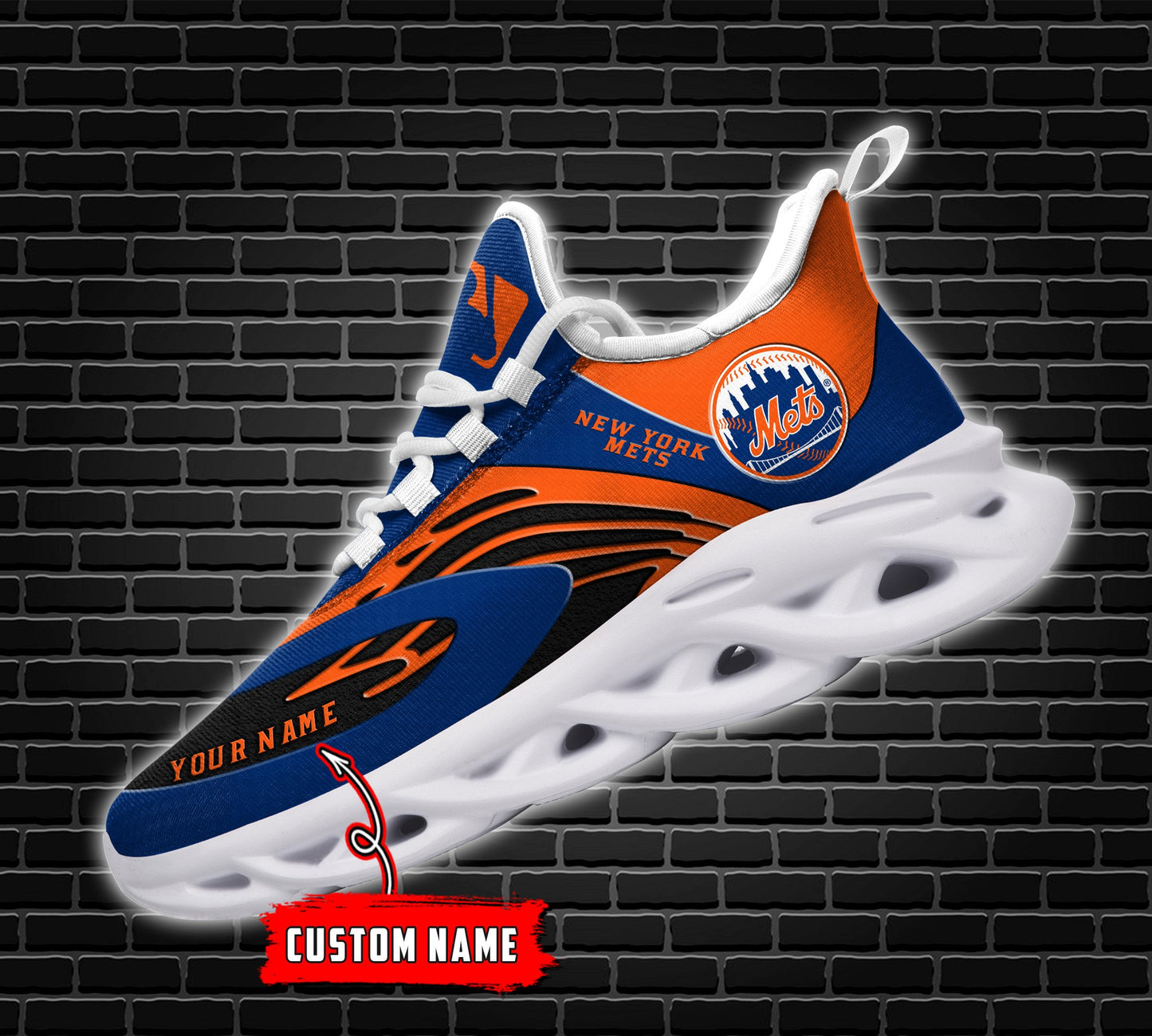 Ideafootwear New York Mets Max Soul Shoes Sneakers For Men And Women