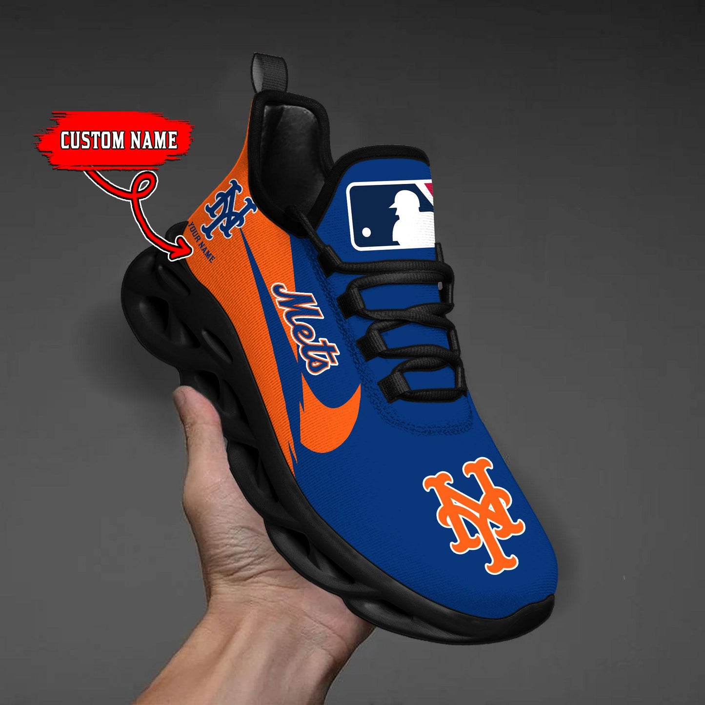 Ideafootwear New York Mets Max Soul Shoes Sneakers For Men And Women