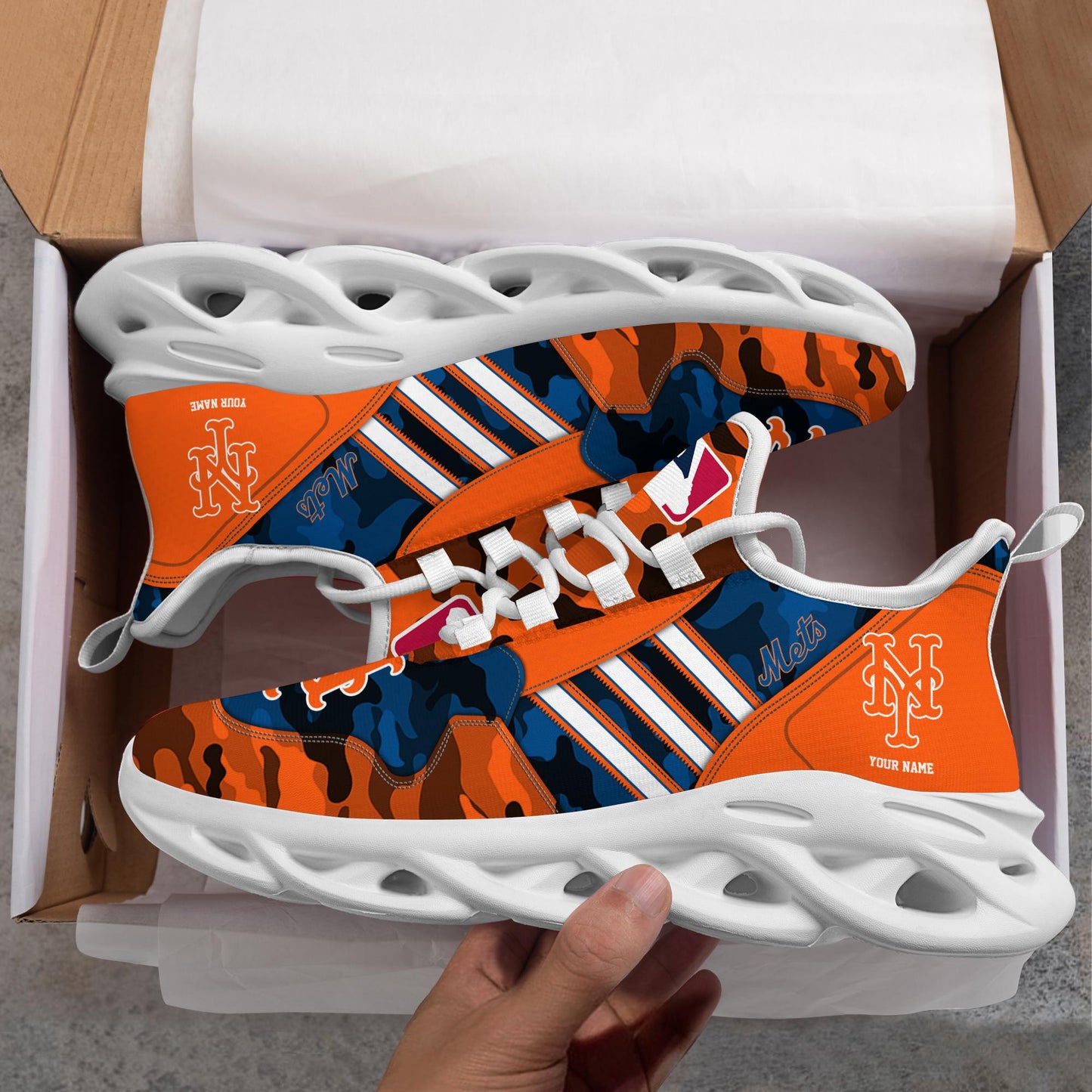 Ideafootwear New York Mets Max Soul Shoes Sneakers For Men And Women