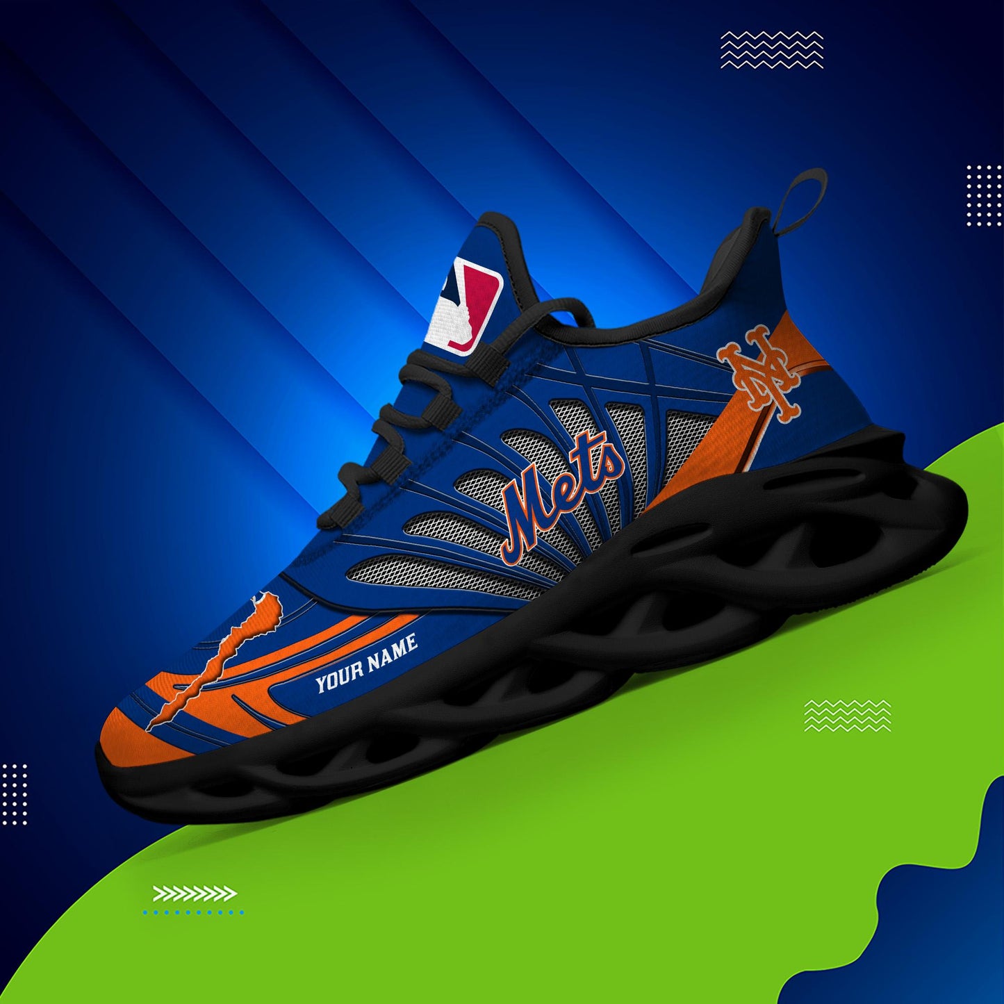 Ideafootwear New York Mets Max Soul Shoes Sneakers For Men And Women