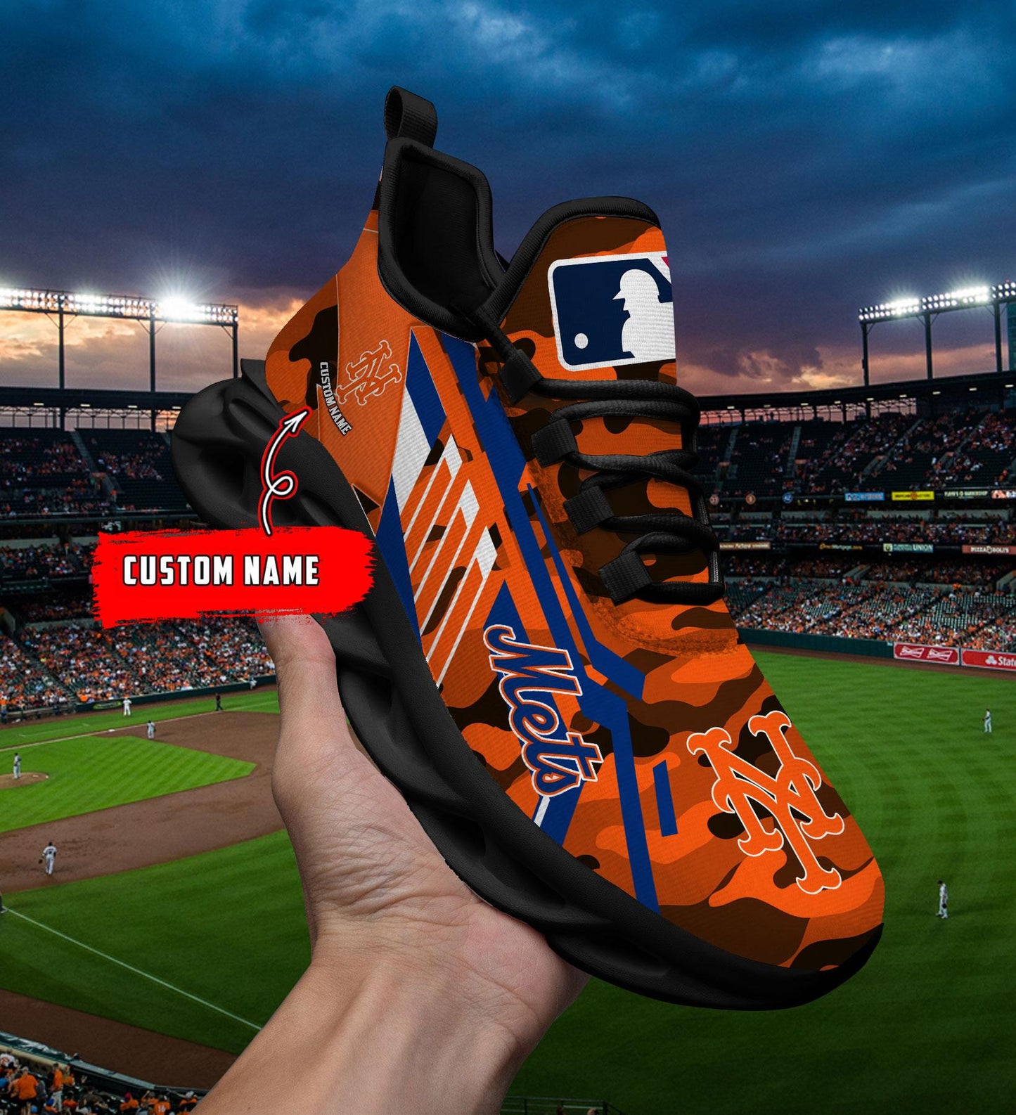Ideafootwear New York Mets Max Soul Shoes Sneakers For Men And Women