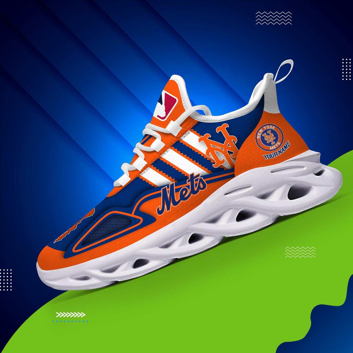 Ideafootwear New York Mets Max Soul Shoes Sneakers For Men And Women