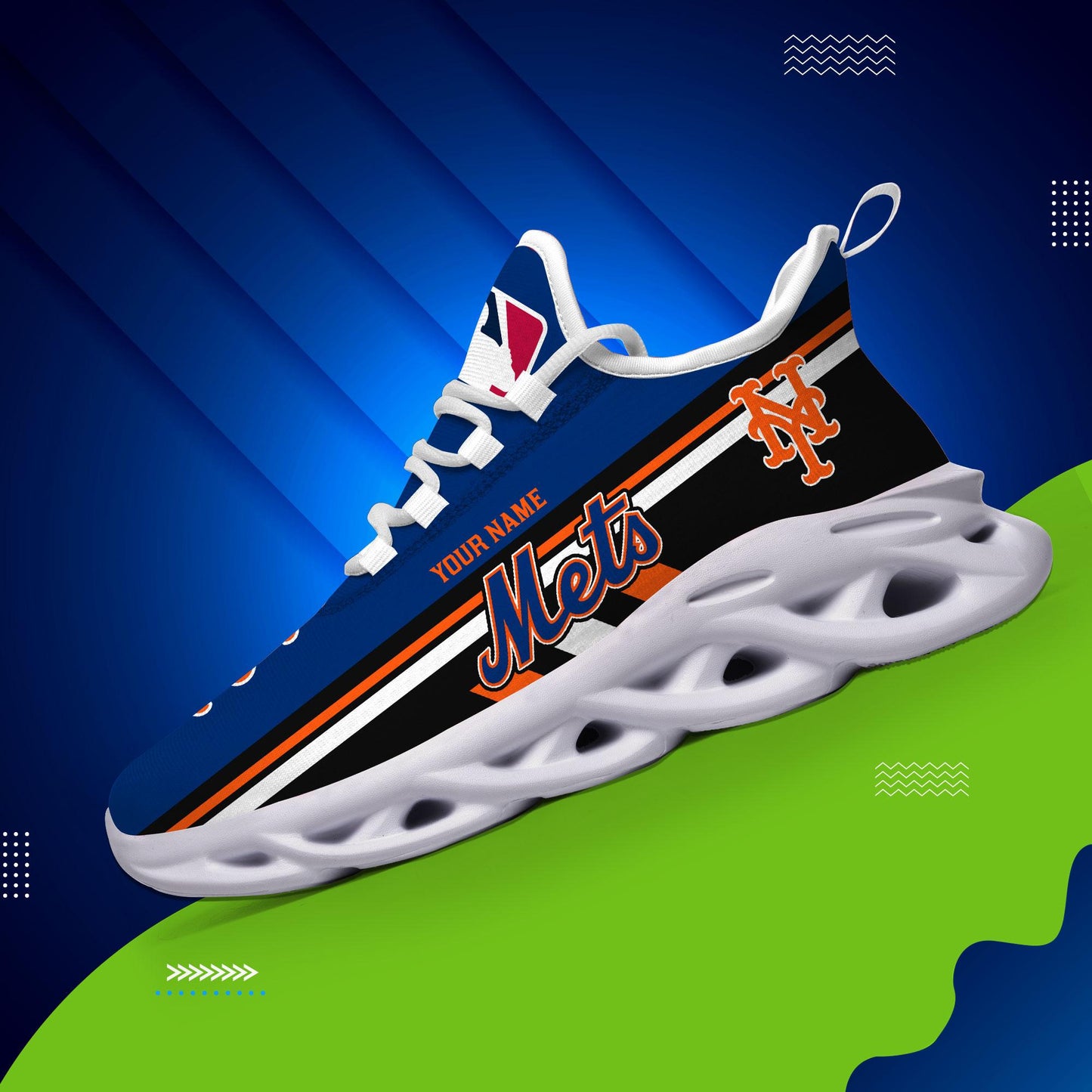 Ideafootwear New York Mets Max Soul Shoes Sneakers For Men And Women