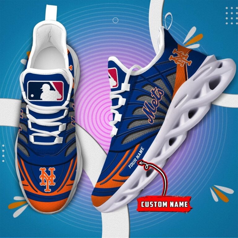 Ideafootwear New York Mets Max Soul Shoes Sneakers For Men And Women