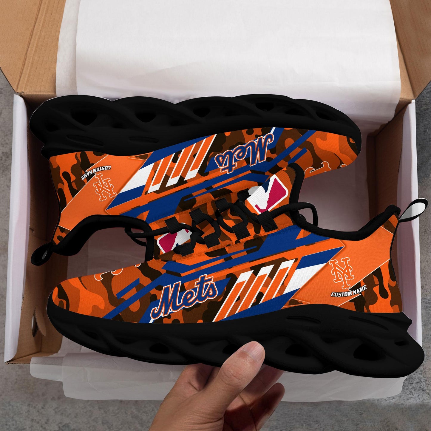 Ideafootwear New York Mets Max Soul Shoes Sneakers For Men And Women