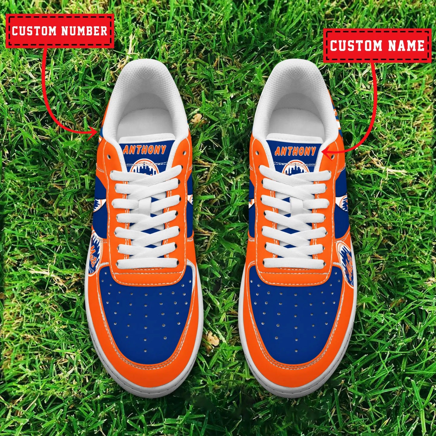 Ideafootwear New York Mets MLB Air Low-Top Sneakers Shoes For Men And Women