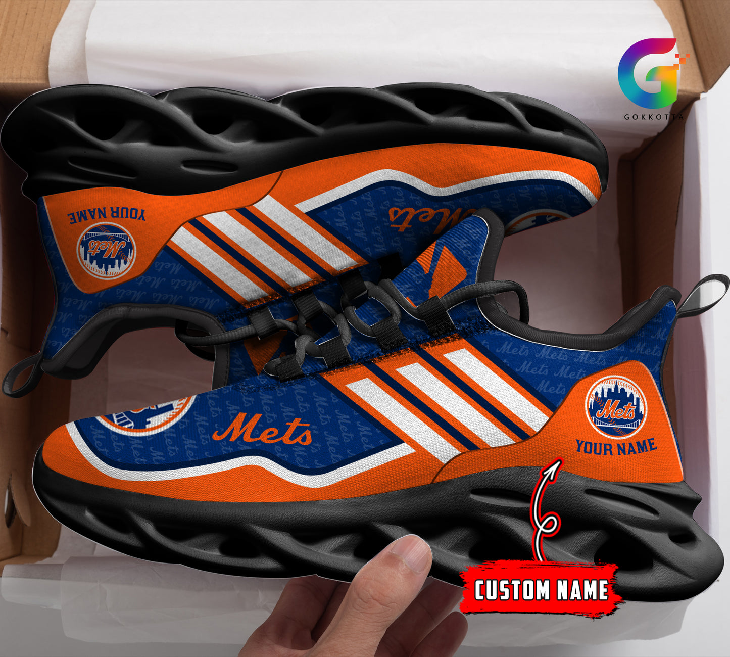 Ideafootwear New York Mets MLB Max Soul Shoes Sneakers For Men And Women