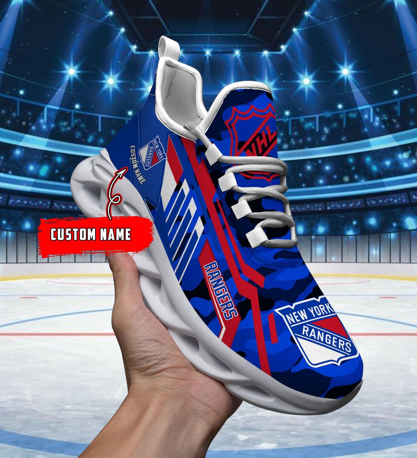 Ideafootwear New York Rangers Max Soul Shoes Sneakers For Men And Women