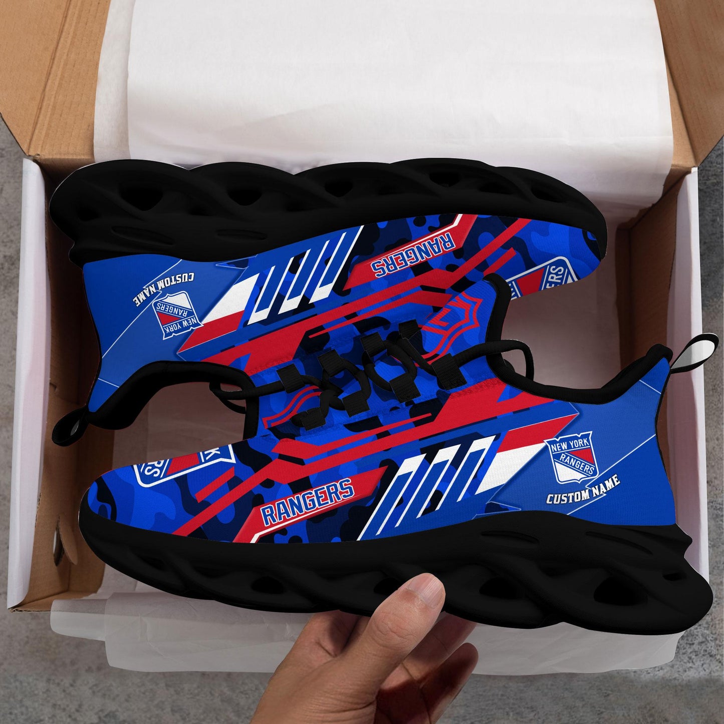 Ideafootwear New York Rangers Max Soul Shoes Sneakers For Men And Women