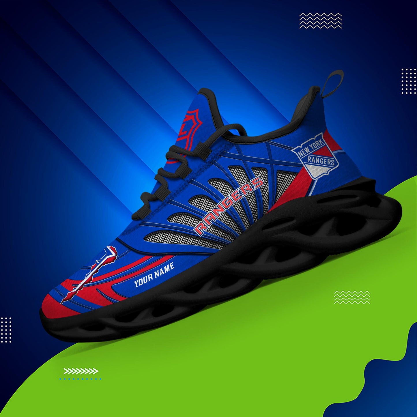 Ideafootwear New York Rangers Max Soul Shoes Sneakers For Men And Women