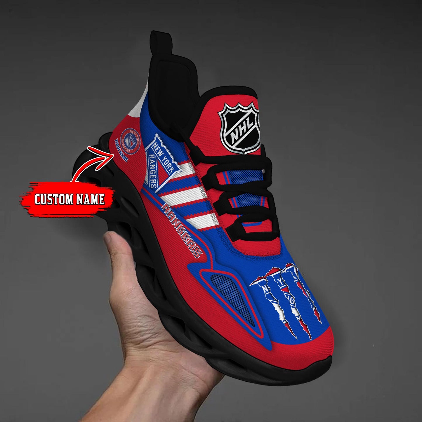 Ideafootwear New York Rangers Max Soul Shoes Sneakers For Men And Women