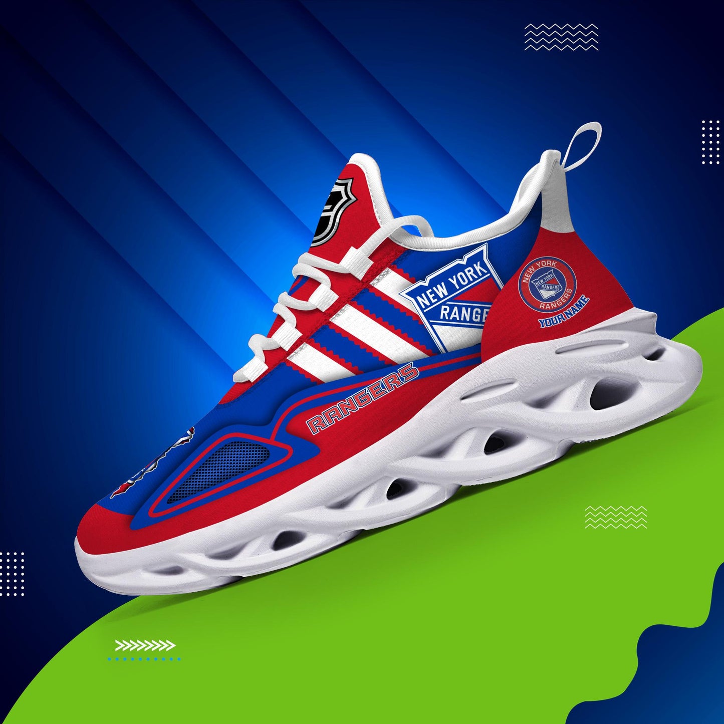 Ideafootwear New York Rangers Max Soul Shoes Sneakers For Men And Women