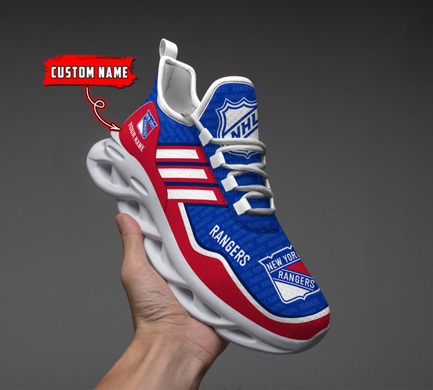 Ideafootwear New York Rangers Max Soul Shoes Sneakers For Men And Women
