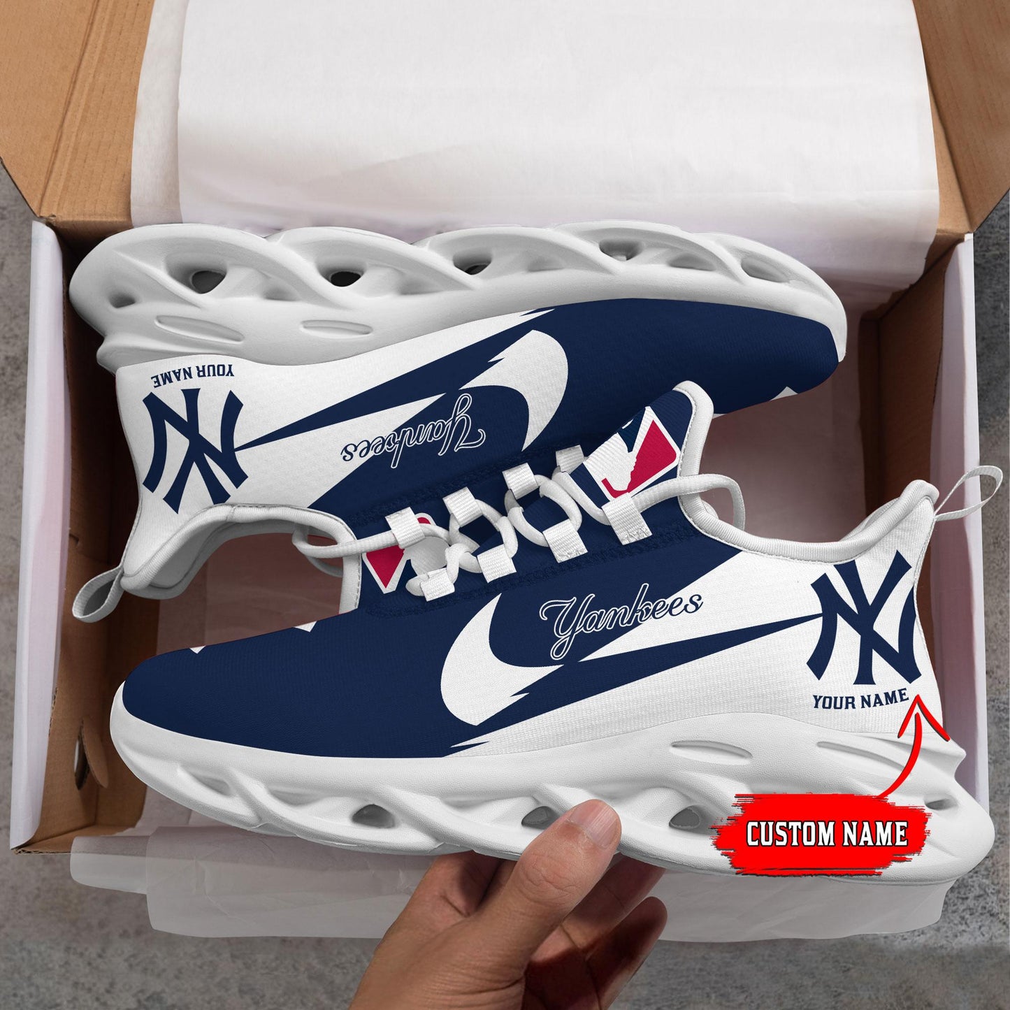 Ideafootwear New York Yankees Max Soul Shoes Sneakers For Men And Women