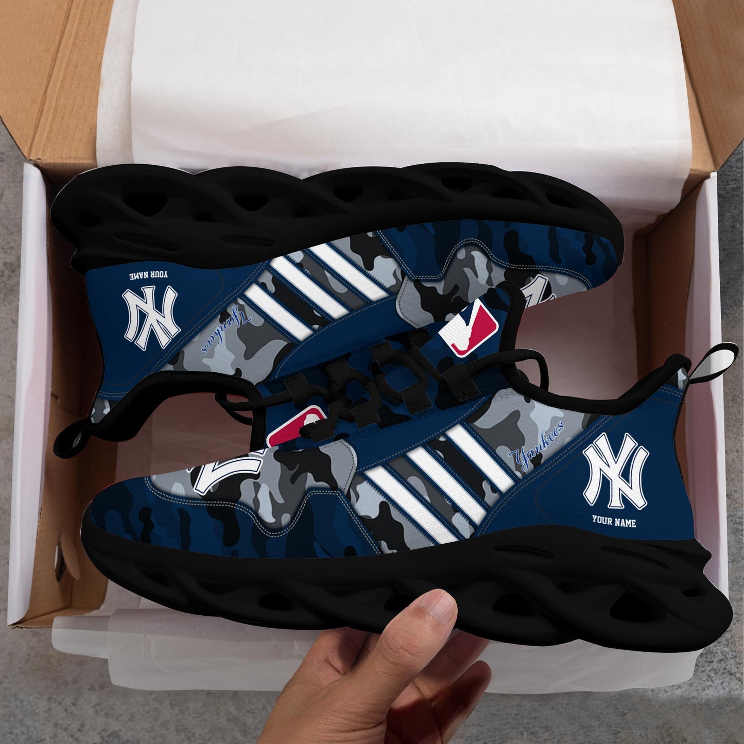 Ideafootwear New York Yankees Max Soul Shoes Sneakers For Men And Women