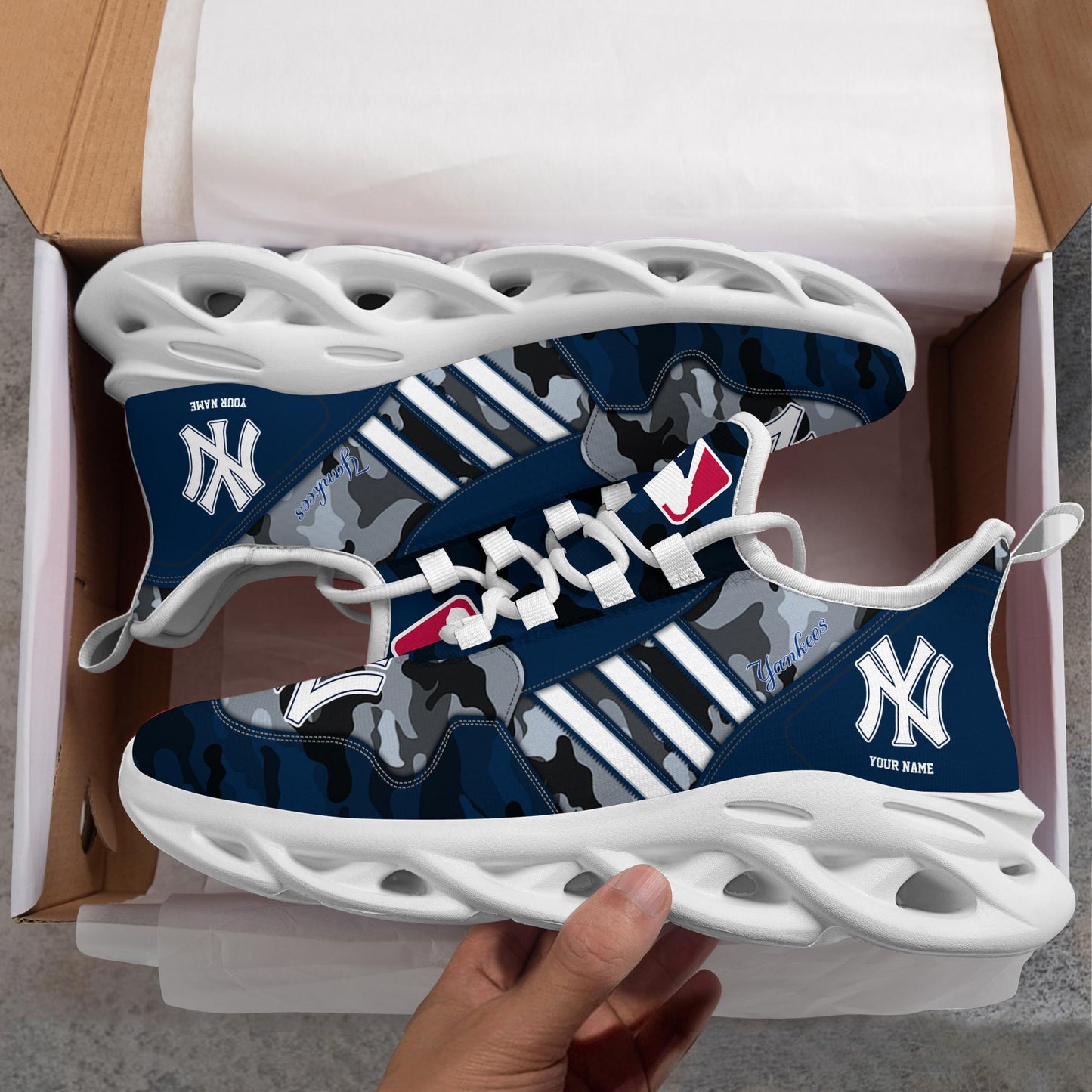 Ideafootwear New York Yankees Max Soul Shoes Sneakers For Men And Women