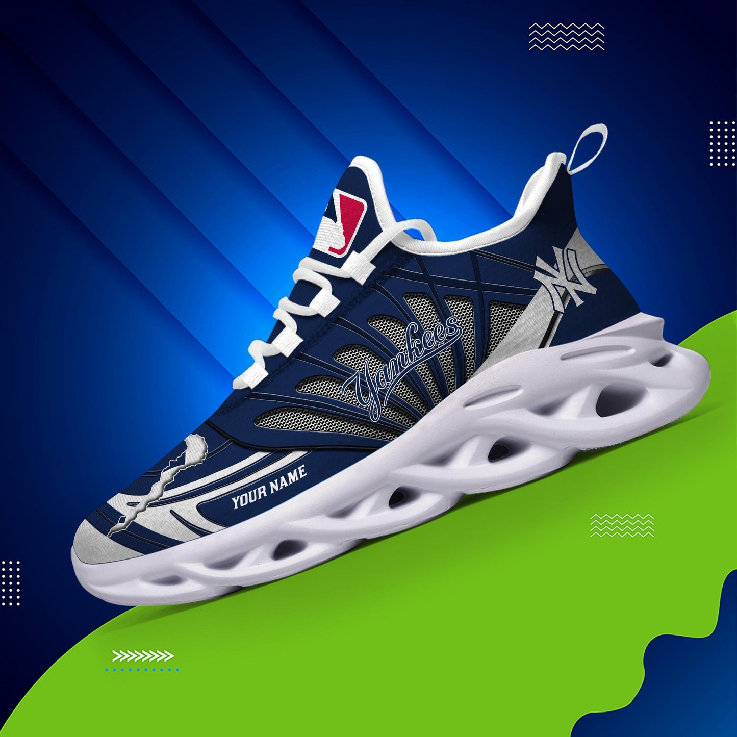 Ideafootwear New York Yankees Max Soul Shoes Sneakers For Men And Women