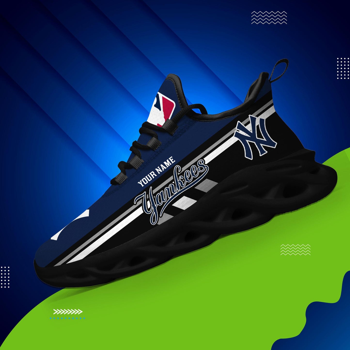 Ideafootwear New York Yankees Max Soul Shoes Sneakers For Men And Women