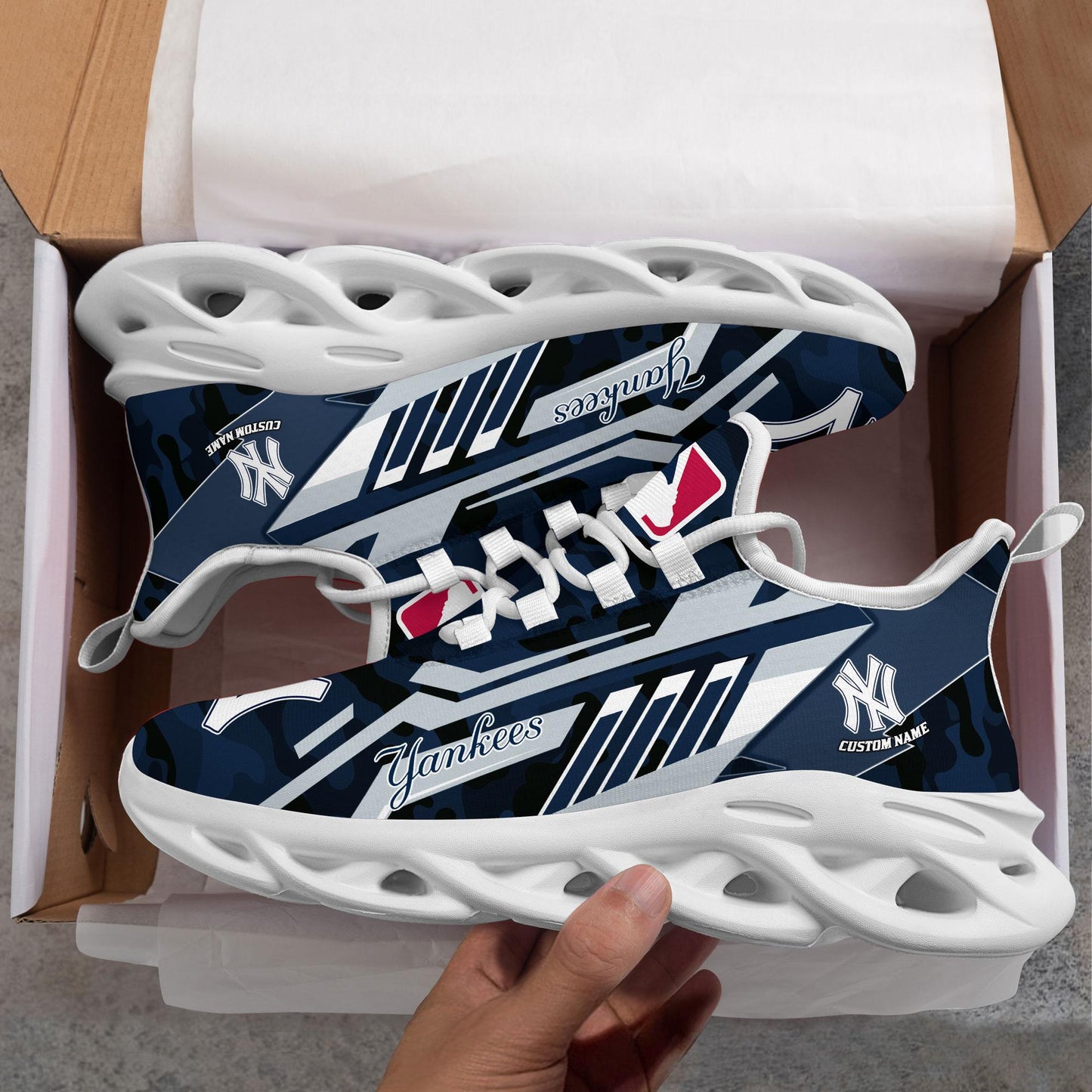 Ideafootwear New York Yankees Max Soul Shoes Sneakers For Men And Women