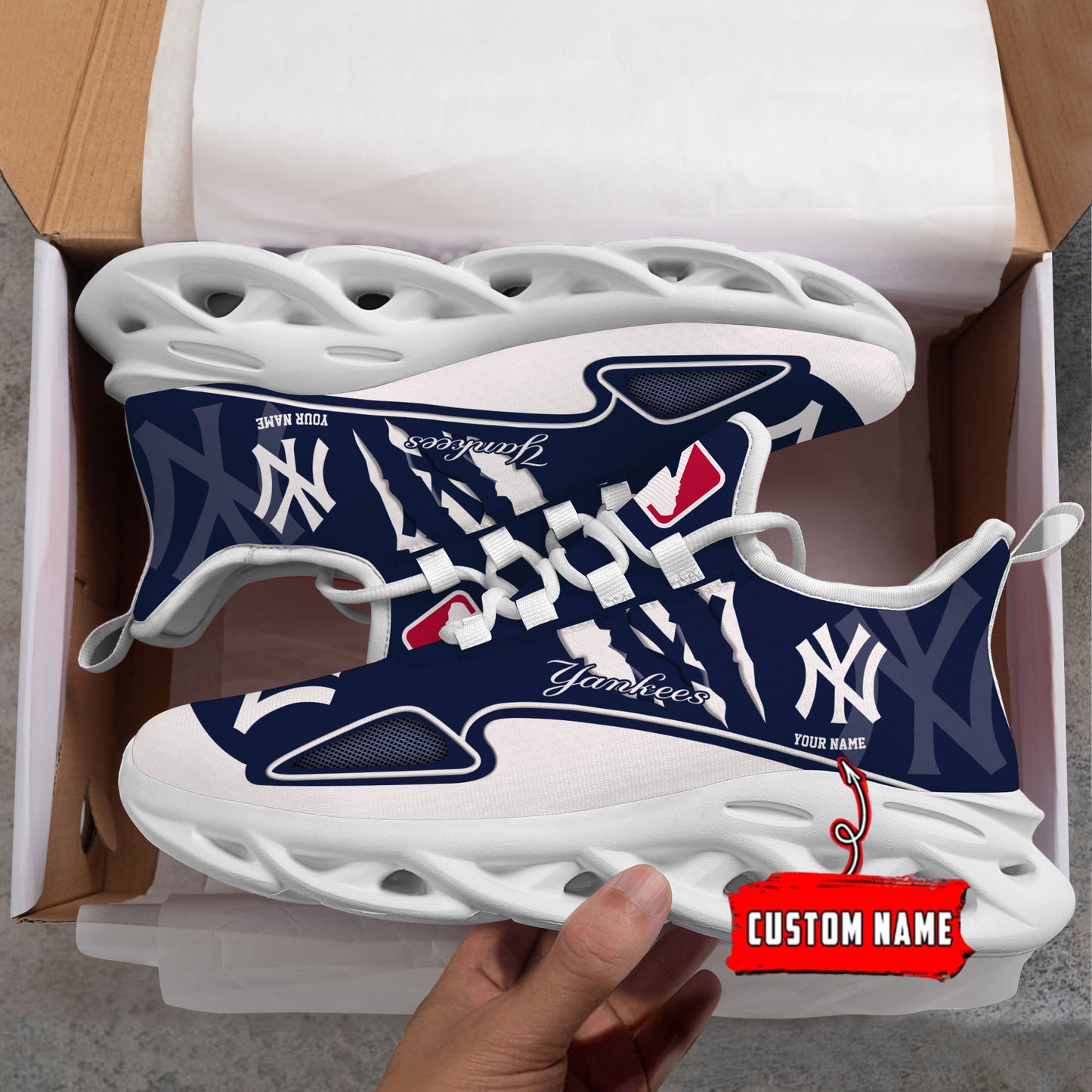 Ideafootwear New York Yankees Max Soul Shoes Sneakers For Men And Women