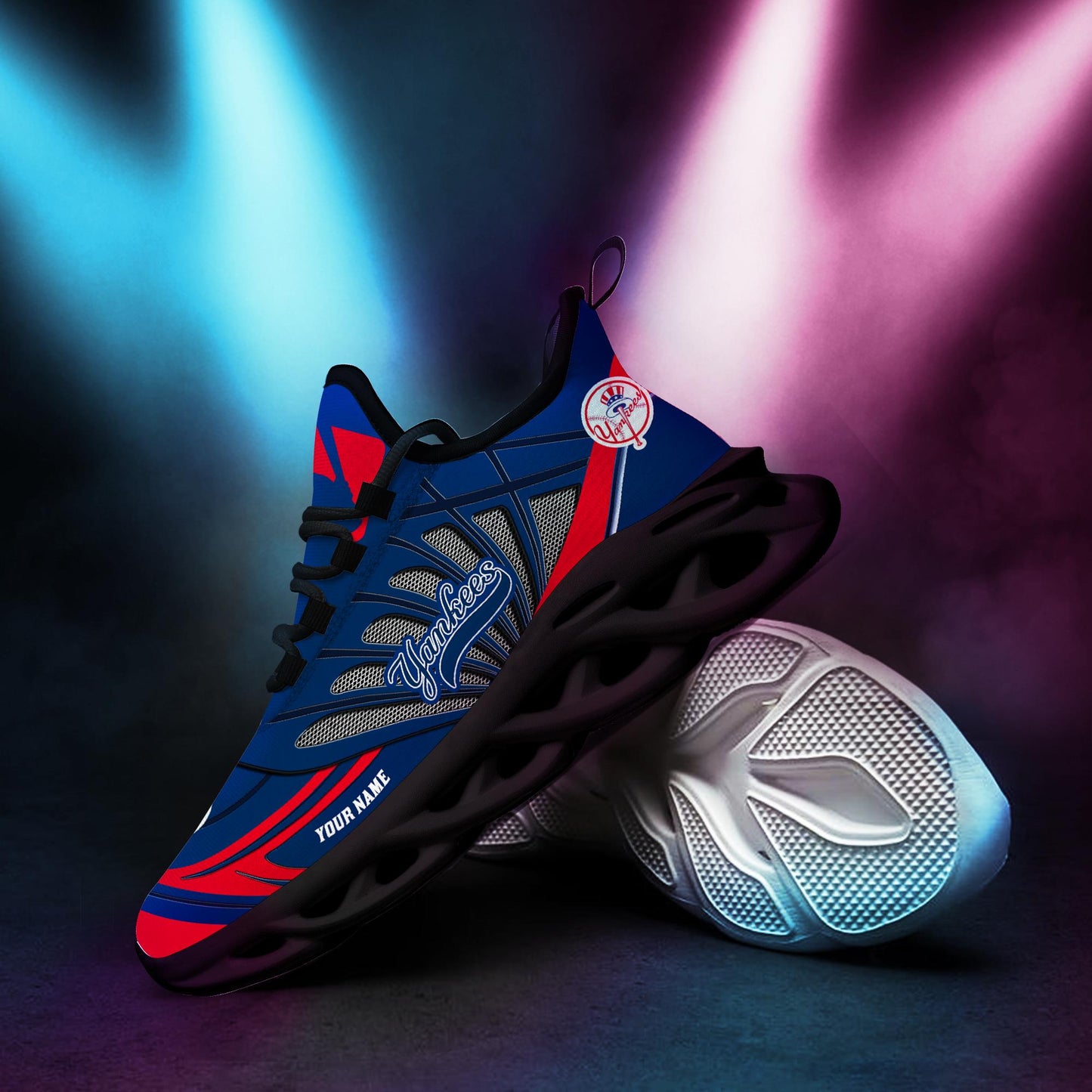 Ideafootwear New York Yankees Max Soul Shoes Sneakers For Men And Women
