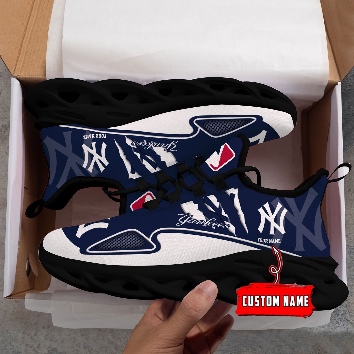 Ideafootwear New York Yankees Max Soul Shoes Sneakers For Men And Women