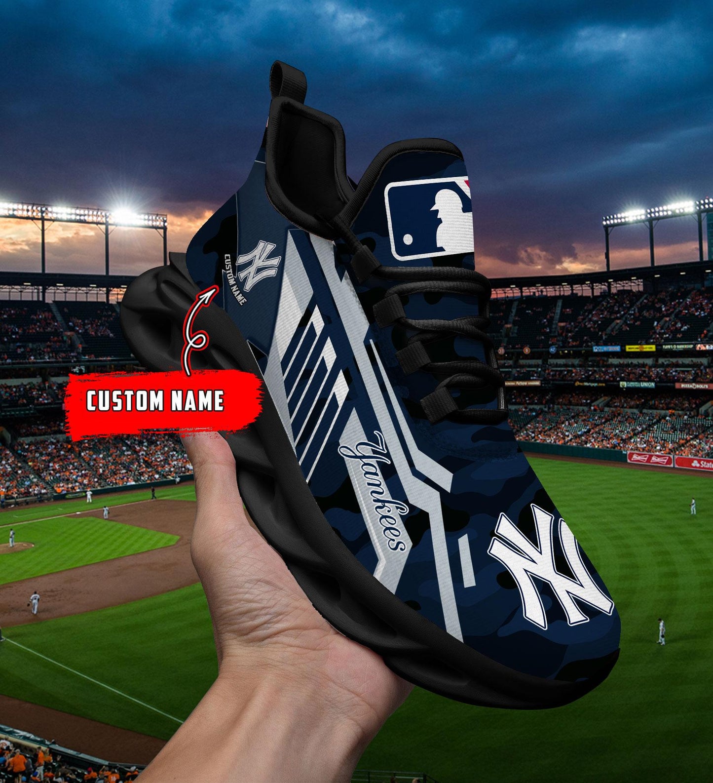 Ideafootwear New York Yankees Max Soul Shoes Sneakers For Men And Women