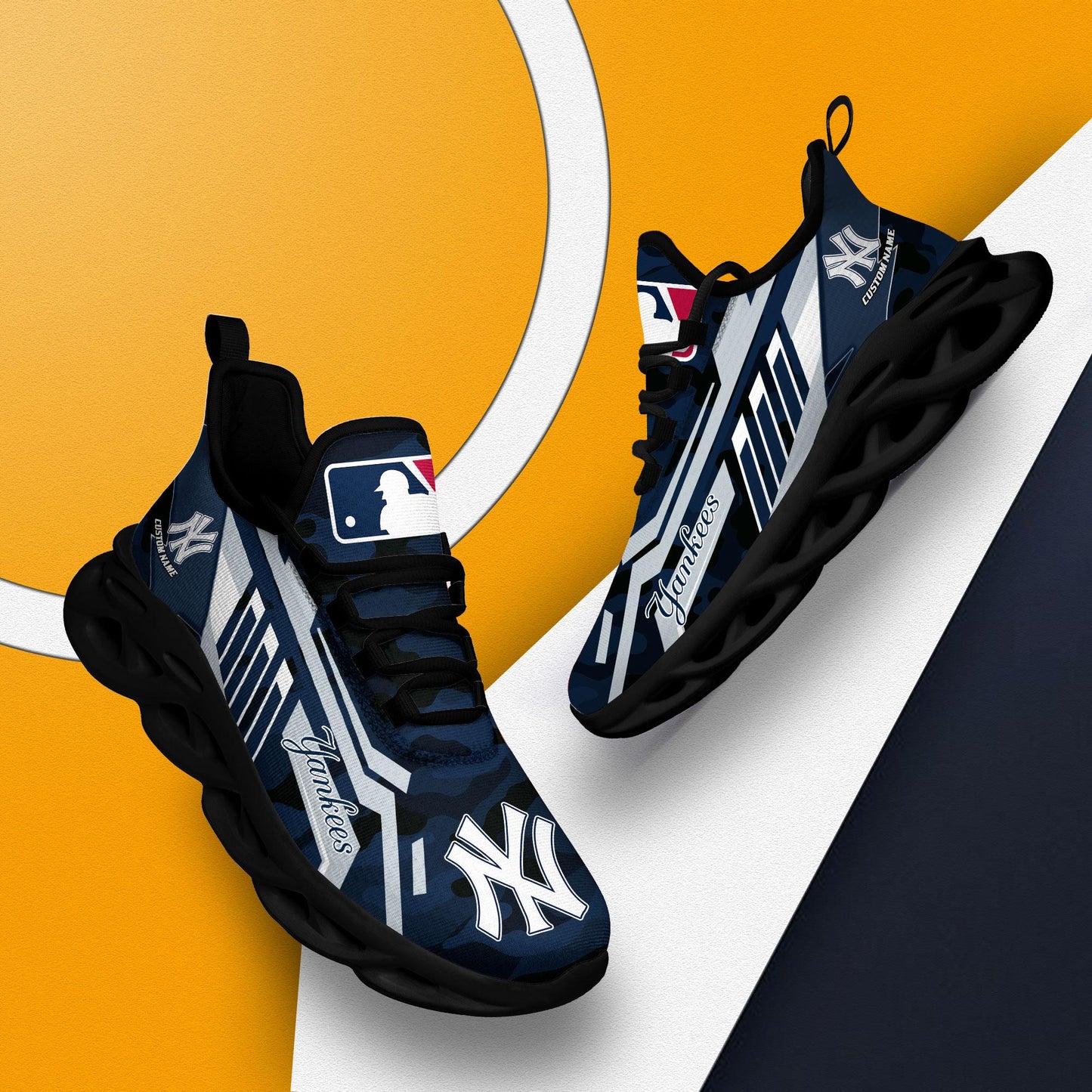Ideafootwear New York Yankees Max Soul Shoes Sneakers For Men And Women