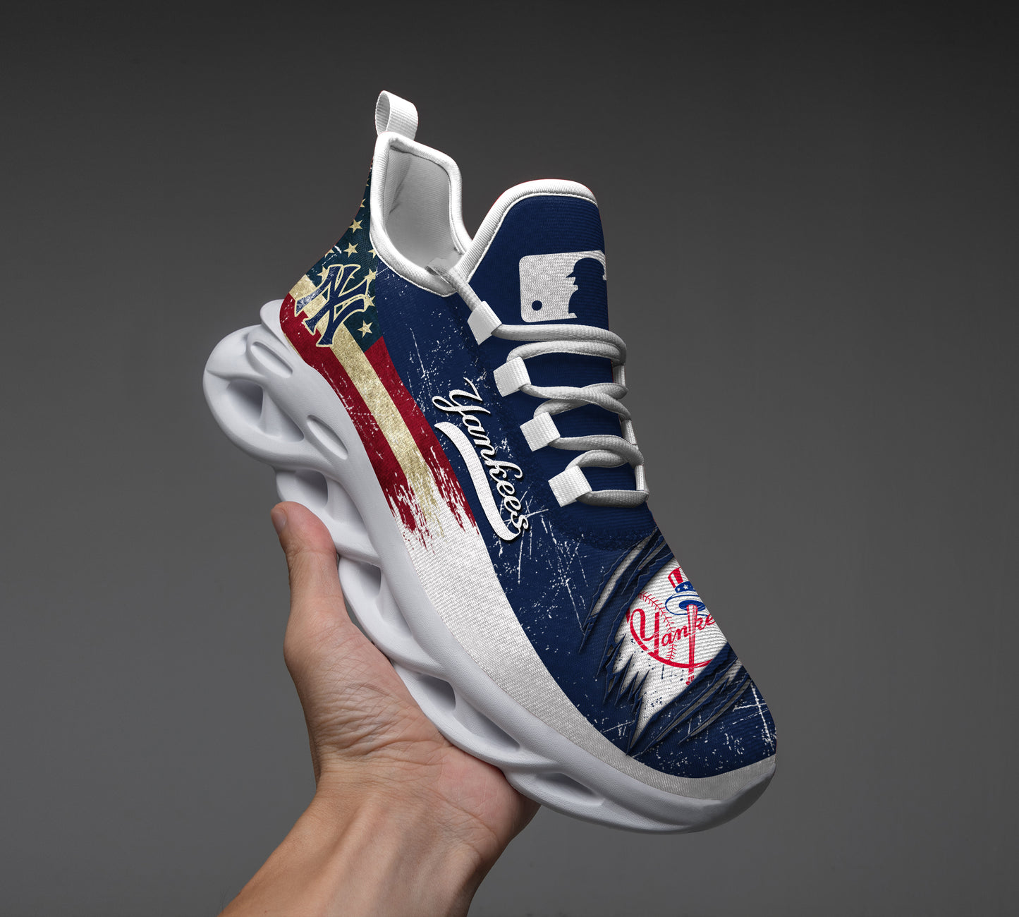 Ideafootwear New York Yankees MLB Max Soul Shoes Sneakers For Men And Women
