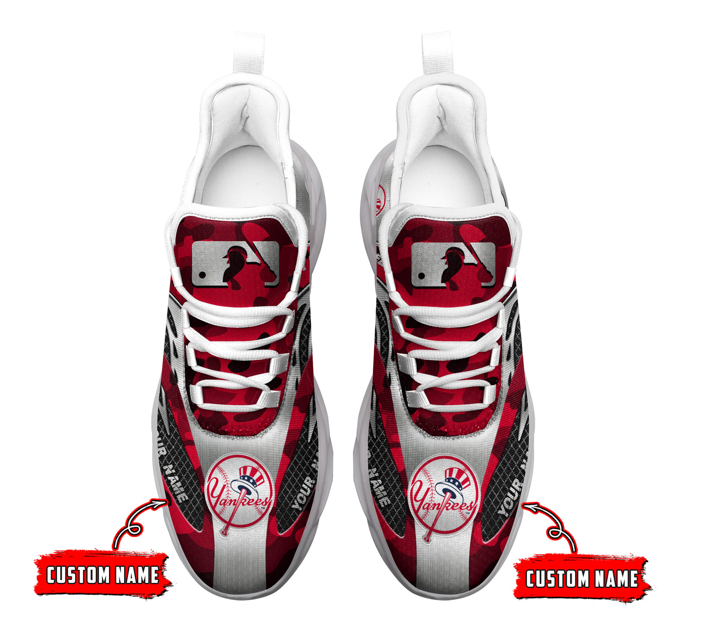 Ideafootwear New York Yankees MLB Max Soul Shoes Sneakers For Men And Women