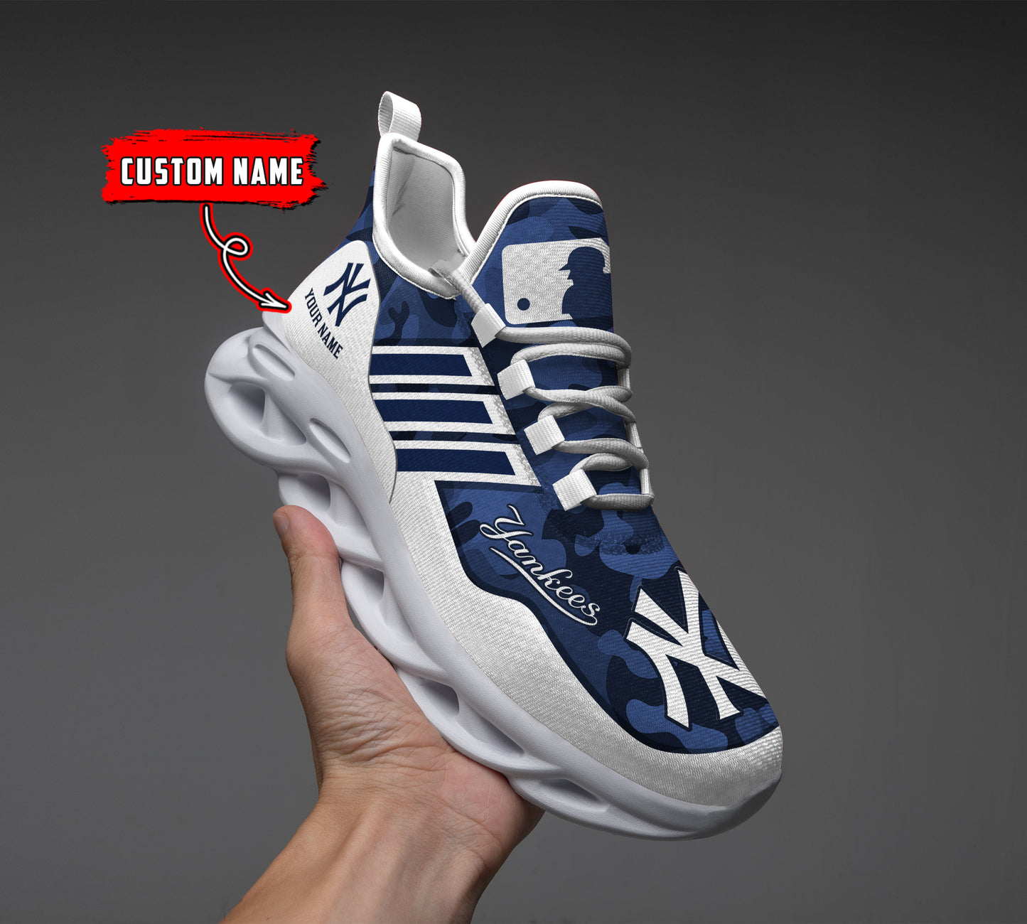 Ideafootwear New York Yankees MLB Max Soul Shoes Sneakers For Men And Women