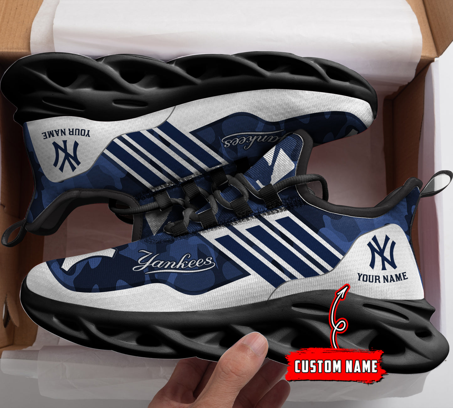 Ideafootwear New York Yankees MLB Max Soul Shoes Sneakers For Men And Women