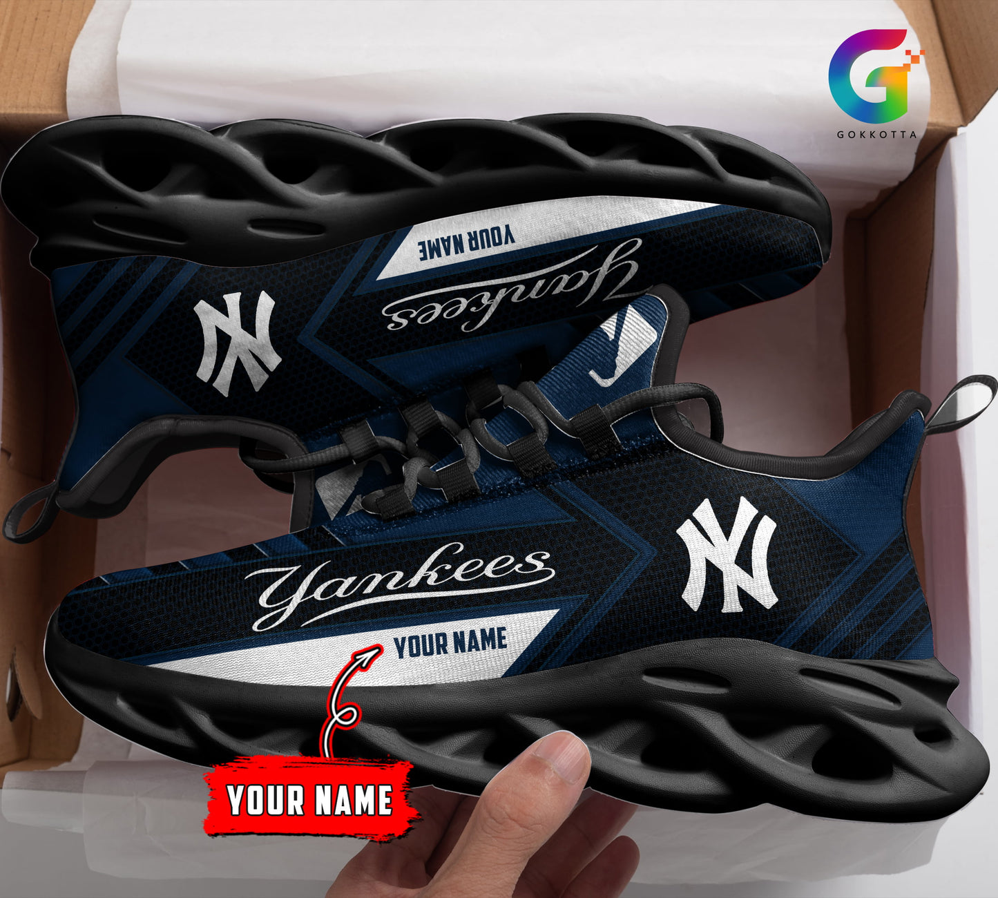 Ideafootwear New York Yankees MLB Max Soul Shoes Sneakers For Men And Women