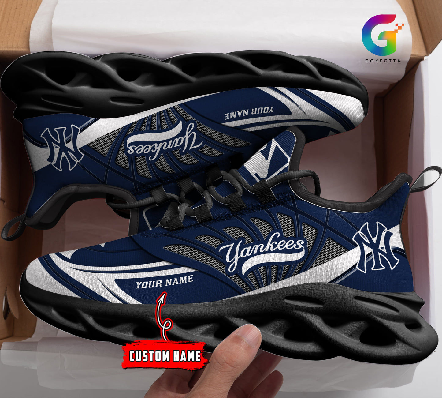 Ideafootwear New York Yankees MLB Max Soul Shoes Sneakers For Men And Women